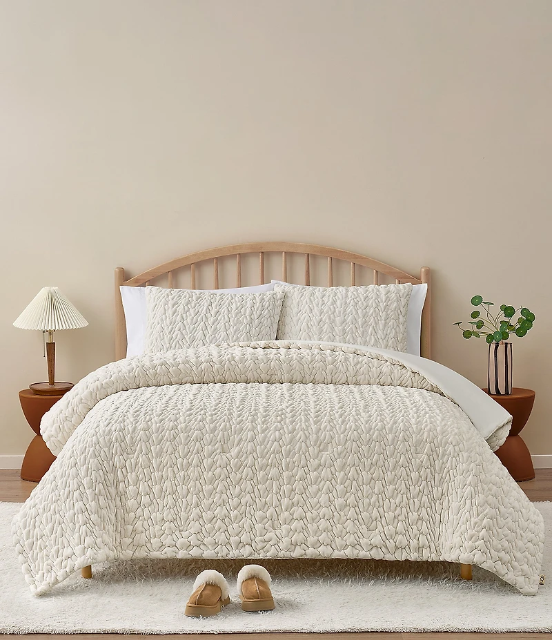 UGG Dafni Ruched Plush Comforter Mini Set