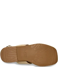 UGG Delray Suede Ankle Strap Flat Sandals