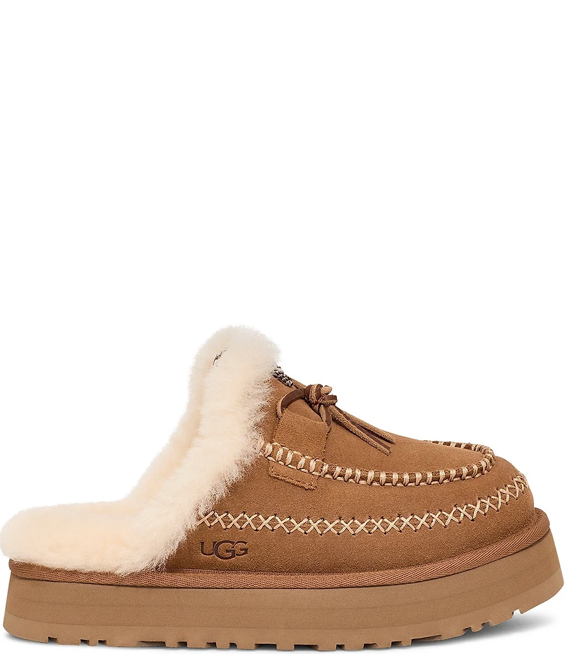UGG Disquette Alpine Suede Platform Slippers