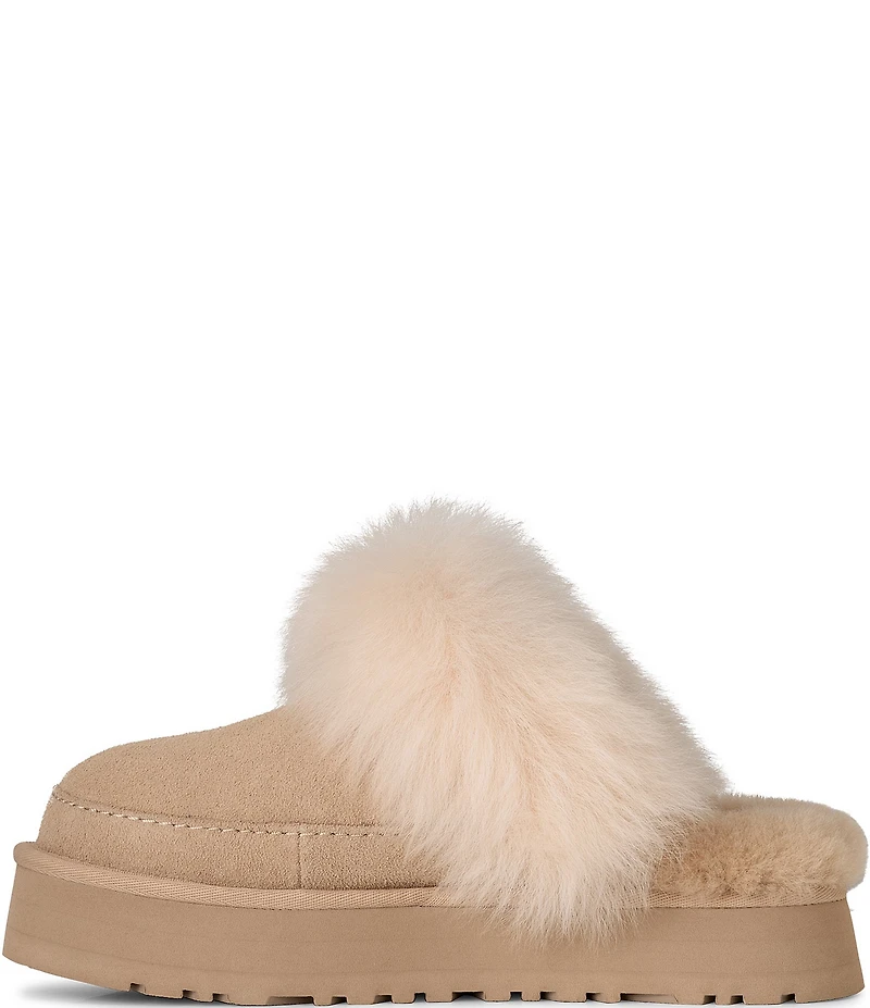 UGG Disquette Chalet Suede Sheepskin Collar Indoor/Outdoor Mule Slippers