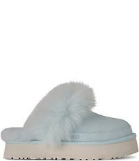 UGG Disquette Chalet Suede Sheepskin Collar Indoor/Outdoor Mule Slippers
