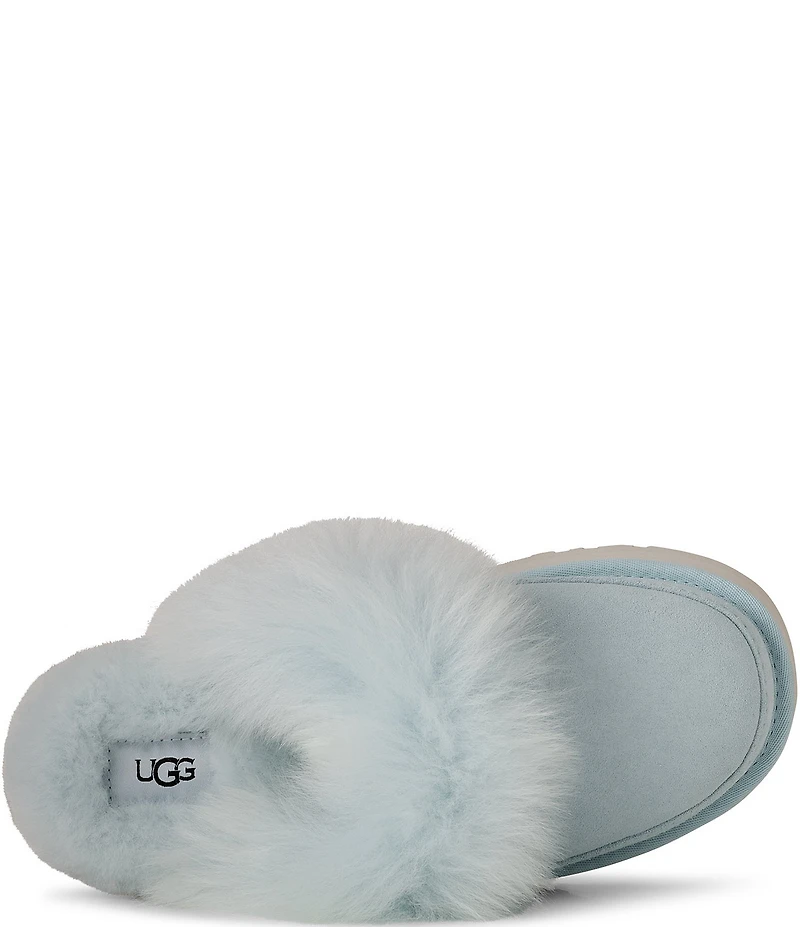 UGG Disquette Chalet Suede Sheepskin Collar Indoor/Outdoor Mule Slippers