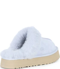 UGG Disquette Suede Fur Platform Slippers