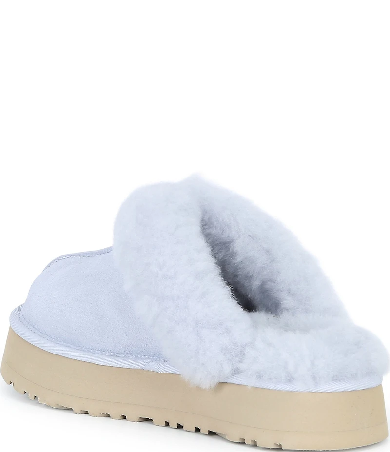 UGG Disquette Suede Fur Platform Slippers