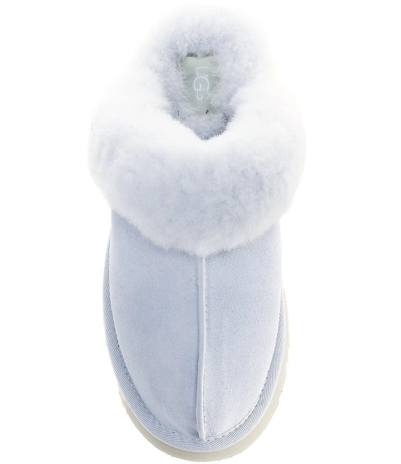 UGG Disquette Suede Fur Platform Slippers