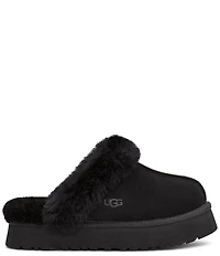 UGG Disquette Suede Fur Platform Slippers