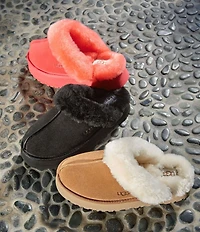 UGG Disquette Suede Fur Platform Slippers