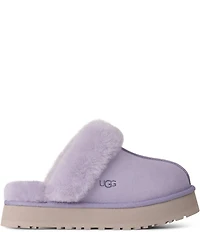 UGG Disquette Suede Fur Platform Slippers