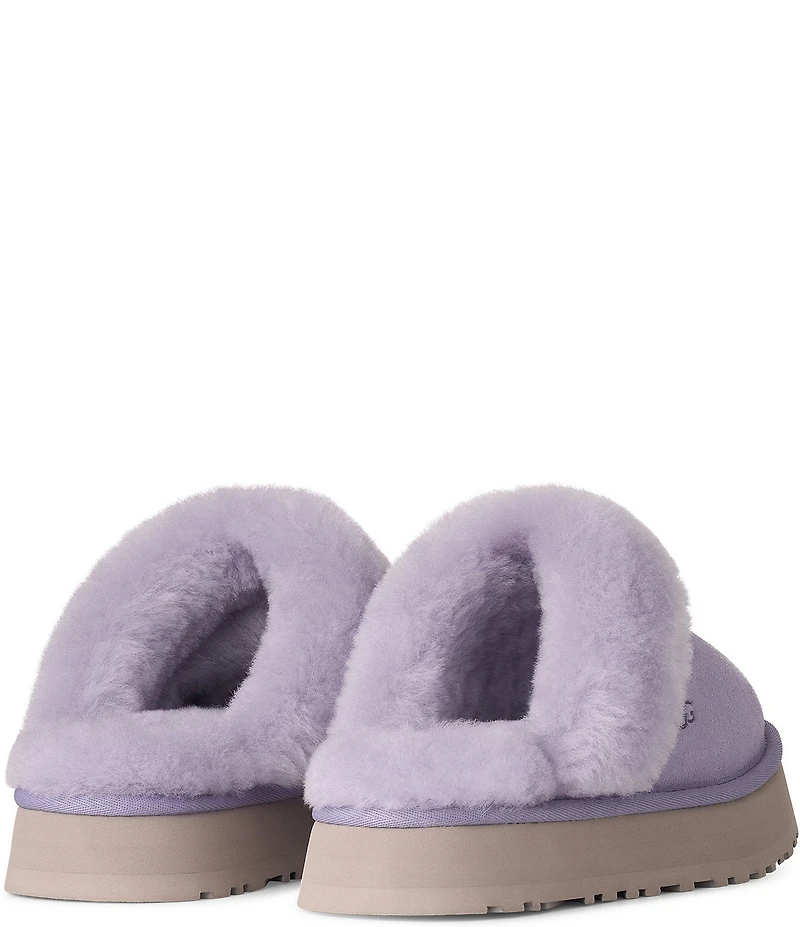 UGG Disquette Suede Fur Platform Slippers