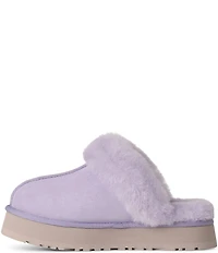 UGG Disquette Suede Fur Platform Slippers