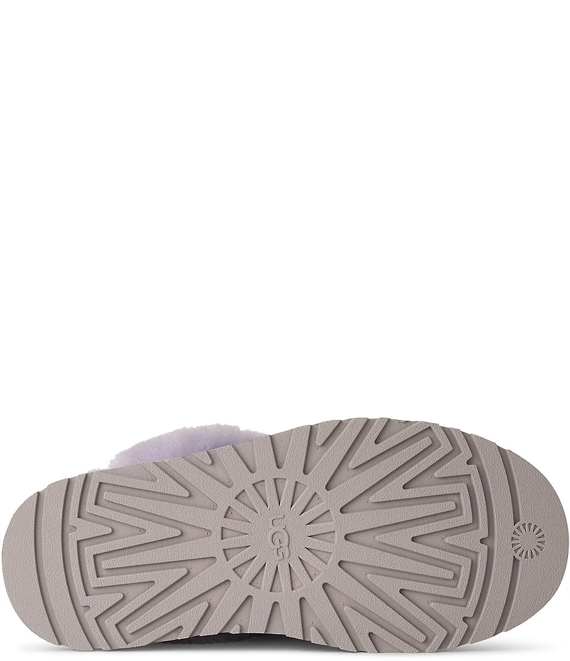 UGG Disquette Suede Fur Platform Slippers
