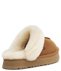UGG Disquette Suede Fur Platform Slippers