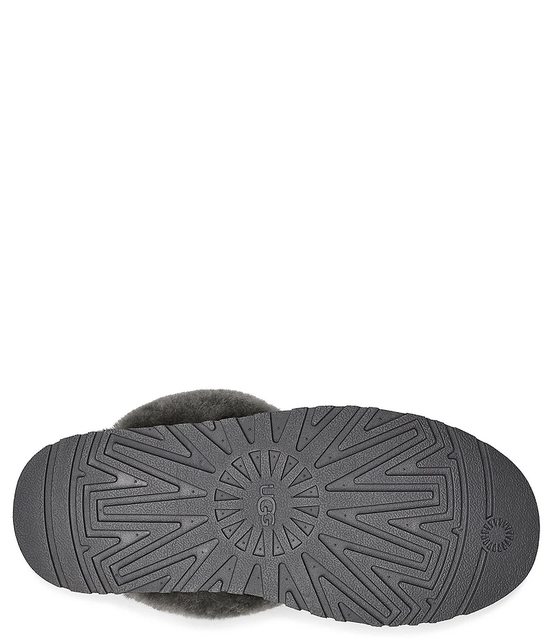 UGG Disquette Suede Fur Platform Slippers