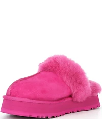 UGG Disquette Suede Fur Platform Slippers
