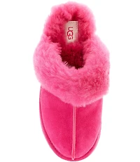 UGG Disquette Suede Fur Platform Slippers