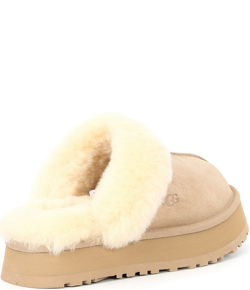 UGG Disquette Suede Fur Platform Slippers