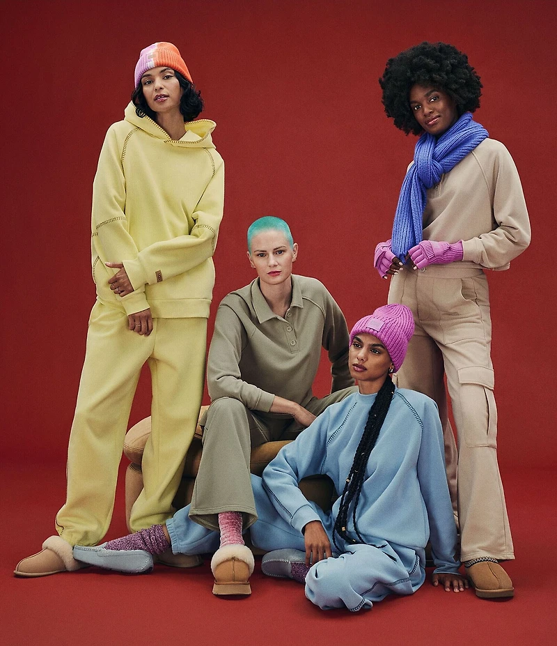 UGG Disquette Suede Fur Platform Slippers