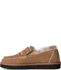 UGG Ellis Hairy Suede Loafers