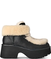 UGG Esmee Lace Up Leather Platform Booties