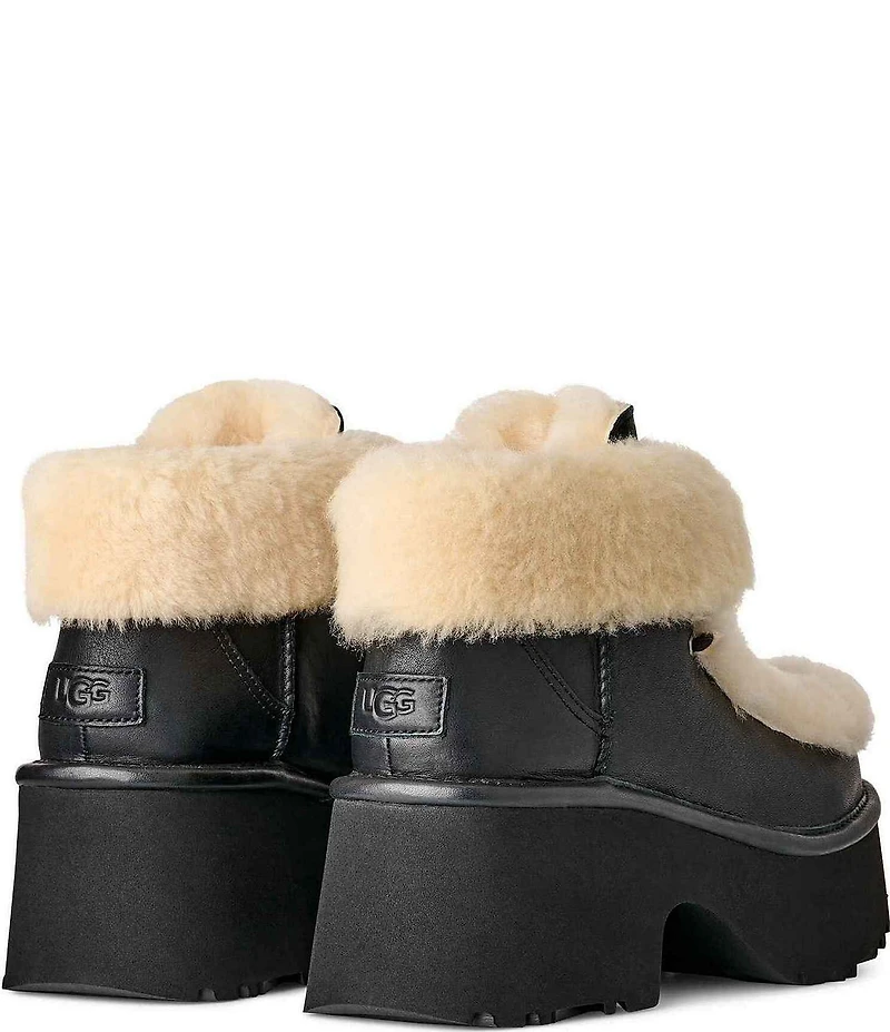 UGG Esmee Lace Up Leather Platform Booties