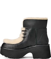 UGG Esmee Lace Up Leather Platform Booties