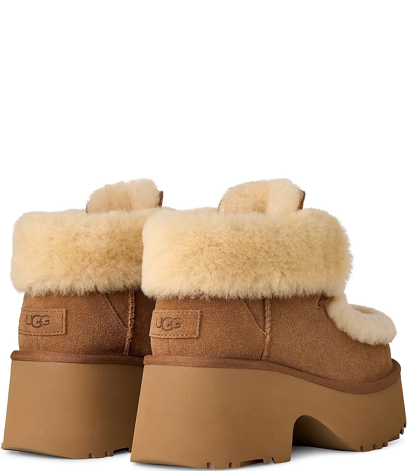 UGG Esmee Lace Up Suede Platform Booties