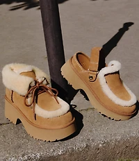 UGG Esmee Lace Up Suede Platform Booties