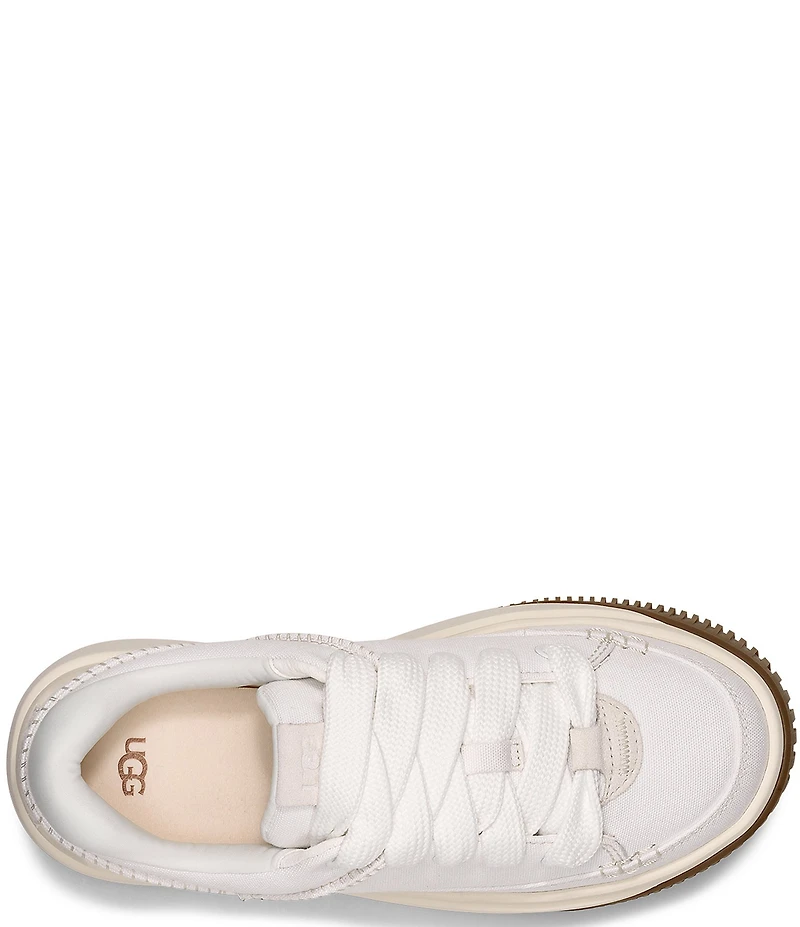 UGG Ez-Duzzit Essential Lace Up Canvas Platform Sneakers