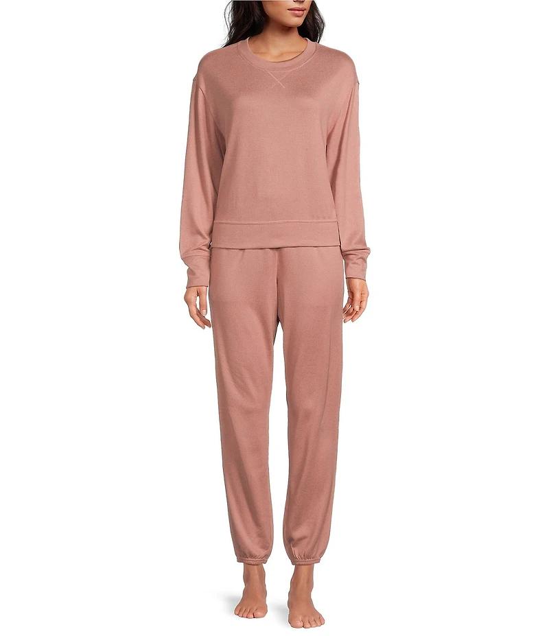 UGG® Gable II Solid Brushed Knit Crew Neck Sweatshirt & Pant Lounge Set