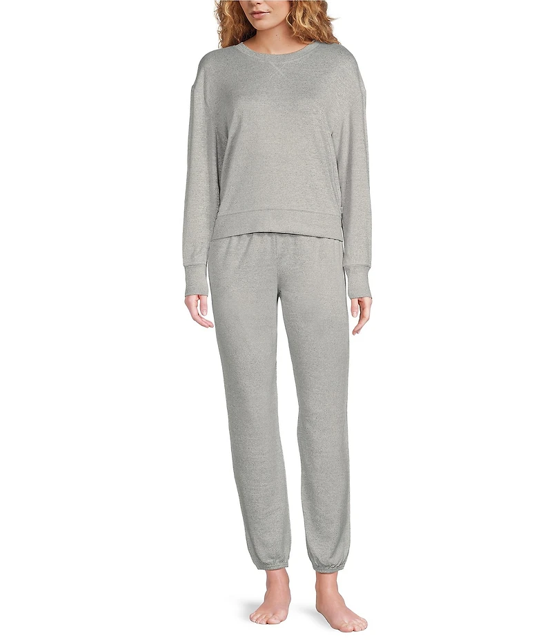 UGG® Gable II Solid Brushed Knit Crew Neck Sweatshirt & Pant Lounge Set