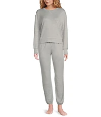UGG® Gable II Solid Brushed Knit Crew Neck Sweatshirt & Pant Lounge Set