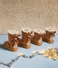 UGG Girls' Bailey Bow II Suede Water Resistant Family Matching Boots (Infant)