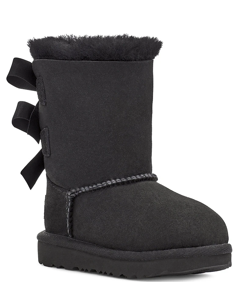 UGG Girls' Bailey Bow II Suede Water Resistant Family Matching Boots (Toddler)
