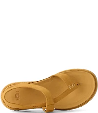 UGG® Goldengaze Suede Toe Post Ankle Strap Sandals