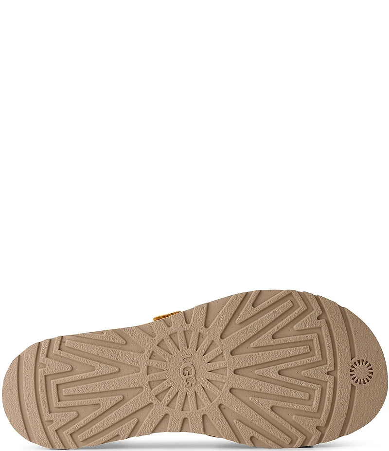 UGG® Goldengaze Suede Toe Post Ankle Strap Sandals
