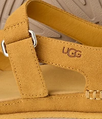 UGG® Goldengaze Suede Toe Post Ankle Strap Sandals