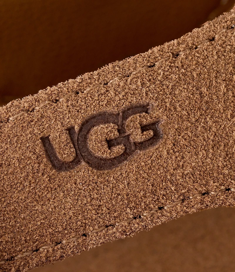 UGG® Goldengaze Suede Toe Post Ankle Strap Sandals