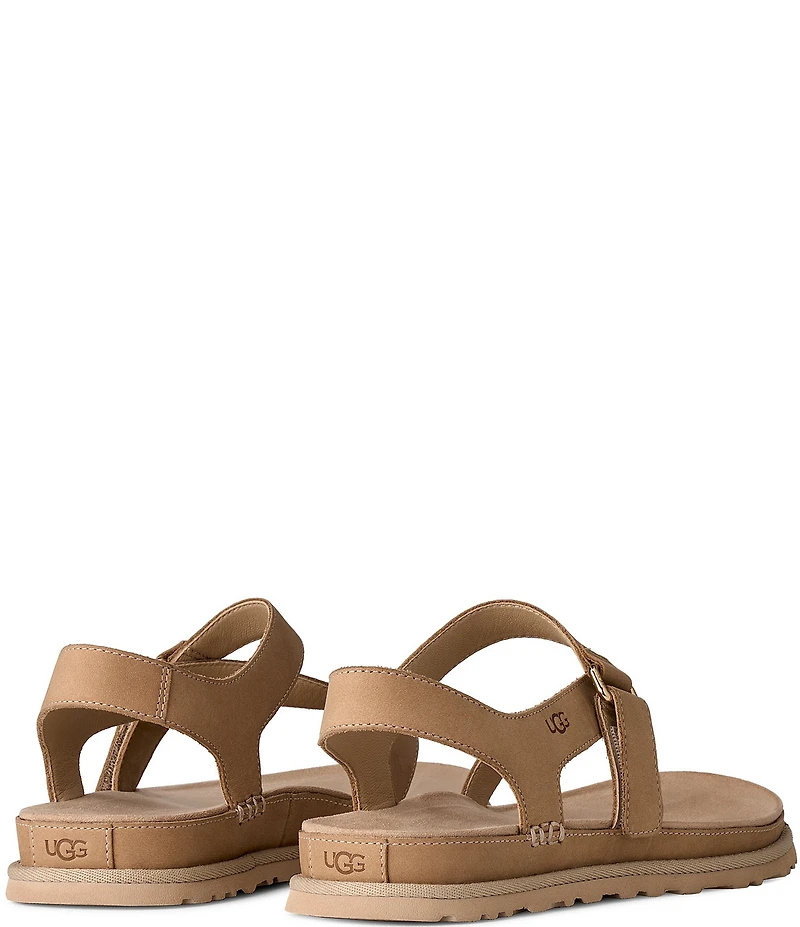 UGG GoldenGaze Toe Post Leather Sandals