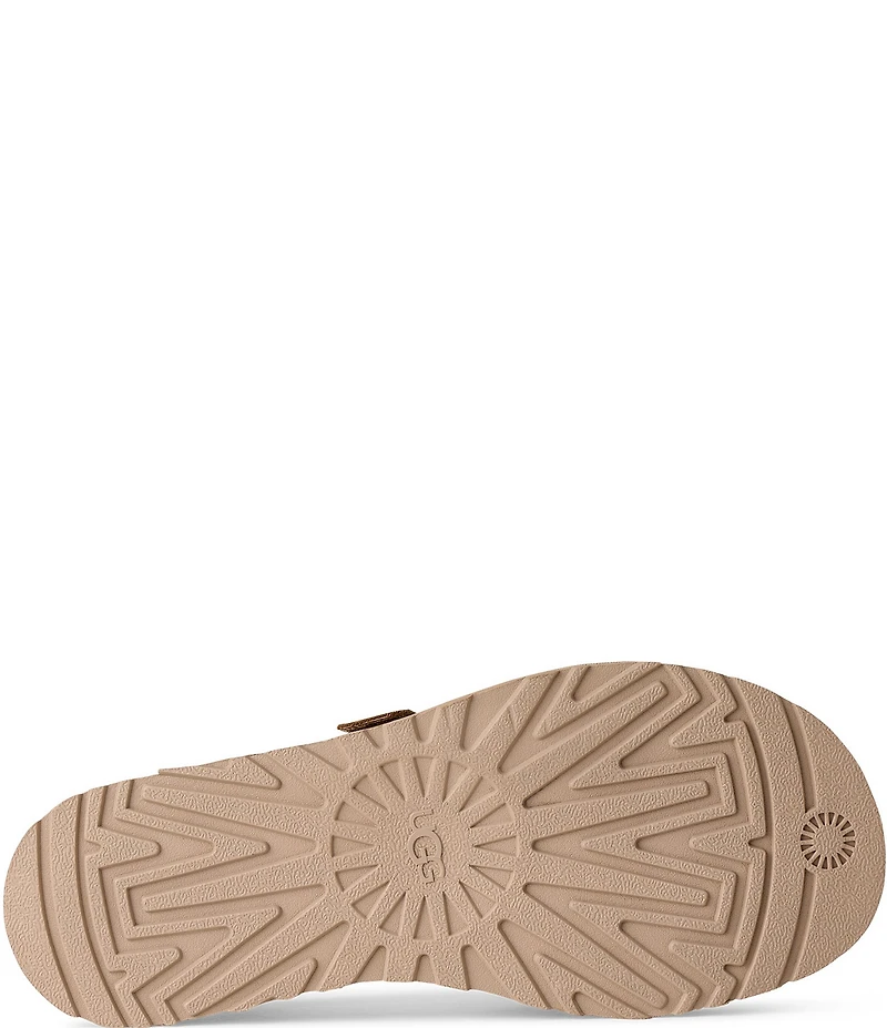 UGG GoldenGaze Toe Post Leather Sandals