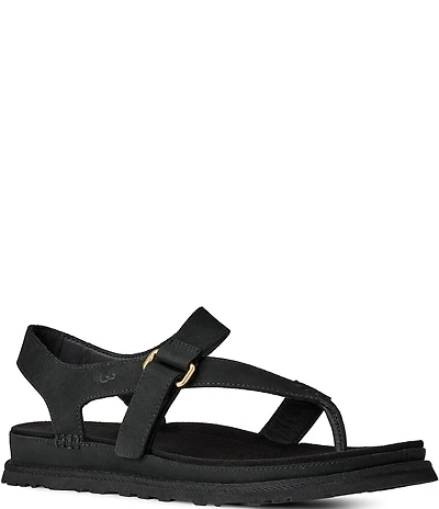 UGG GoldenGaze Toe Post Leather Sandals