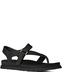 UGG GoldenGaze Toe Post Leather Sandals