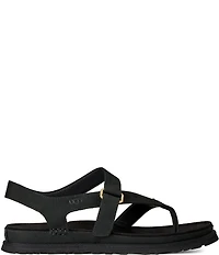 UGG GoldenGaze Toe Post Leather Sandals