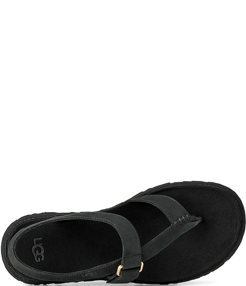 UGG GoldenGaze Toe Post Leather Sandals