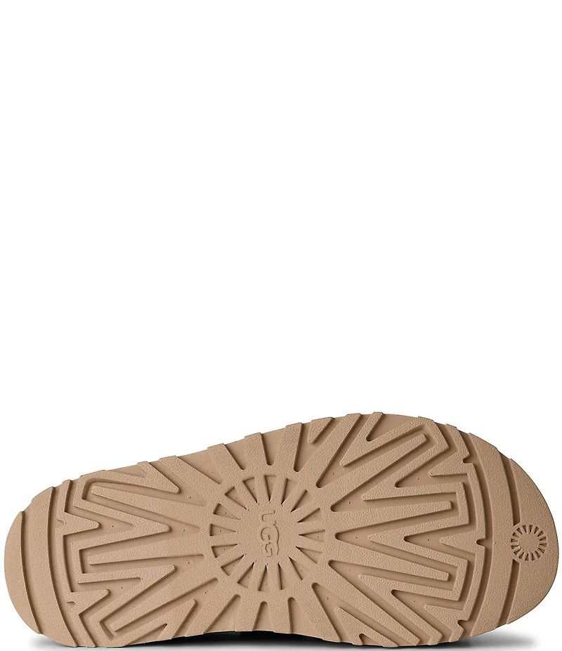 UGG GoldenGlow Embossed Banded Hook-and-Loop Platform Sandals