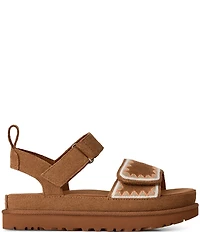 UGG Goldenstar Artistitch Suede Embroidered Sandals