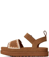 UGG Goldenstar Artistitch Suede Embroidered Sandals