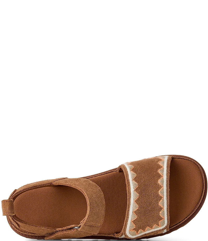 UGG Goldenstar Artistitch Suede Embroidered Sandals