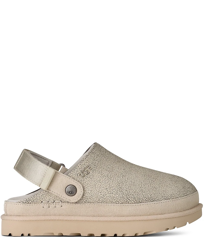 UGG Goldenstar Crackle Leather Clogs