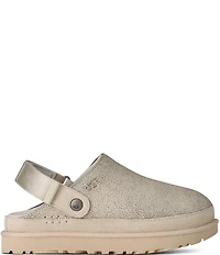 UGG Goldenstar Crackle Leather Clogs