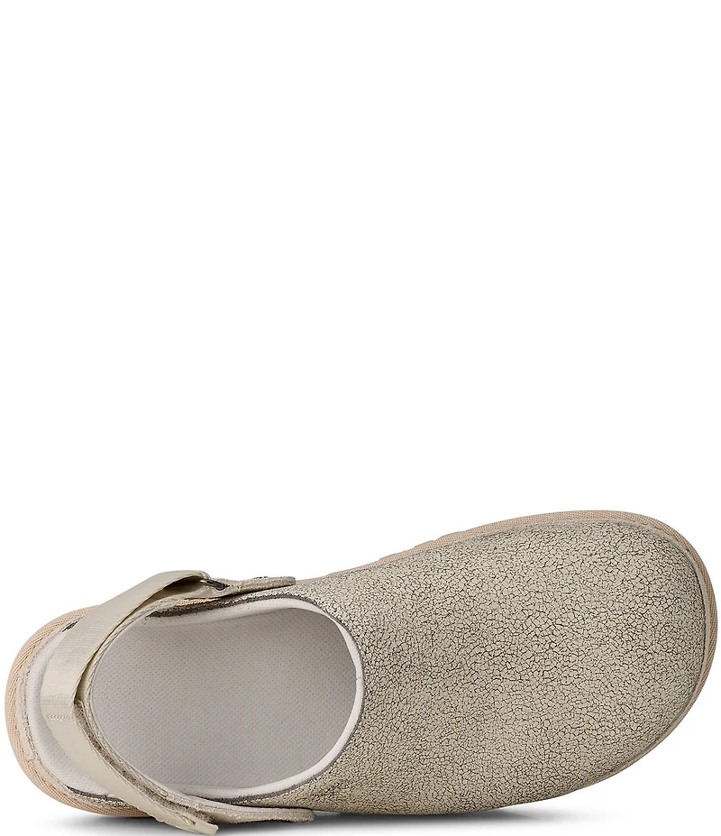 UGG Goldenstar Crackle Leather Clogs